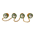 Golfer's Kurta Buttons - Green Enamel
