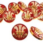 "Ich Dien" Royal Warrant Sherwani Buttons - Bharatpur State - Image 2
