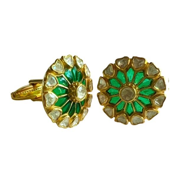 Created Emerald & Diamond Cufflinks