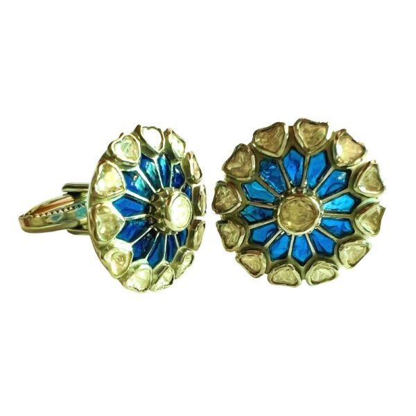 Created Sapphires & Diamond Cufflinks