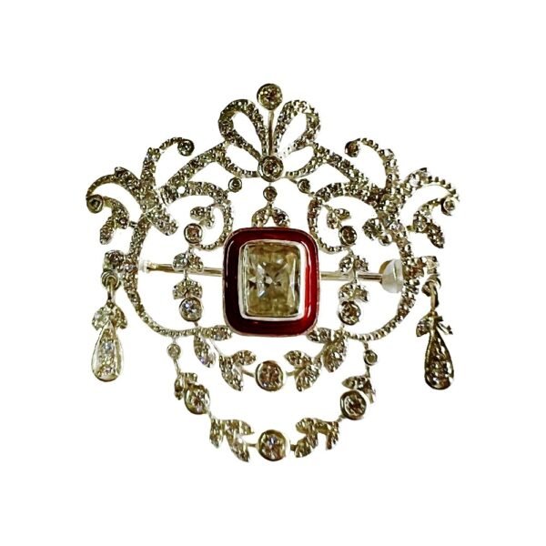 The Crimson Durbar Brooch